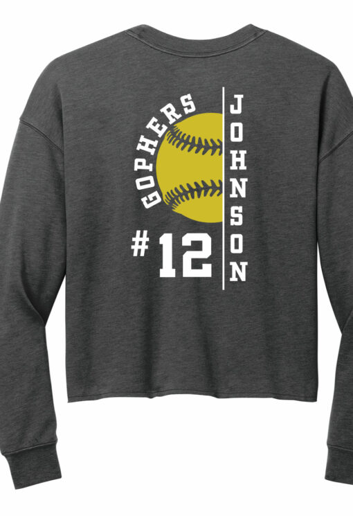 Womens Chatfield Softball Crop Sweatshirt - Image 2