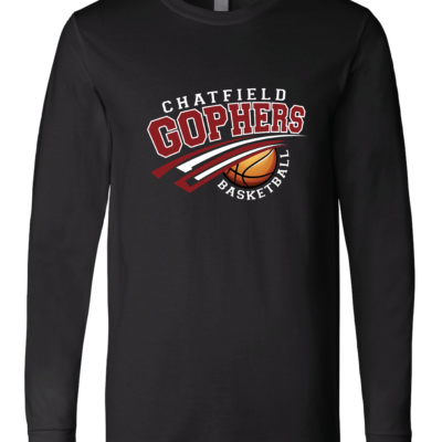 Black Chatfield Basketball Long Sleeve Tshirt