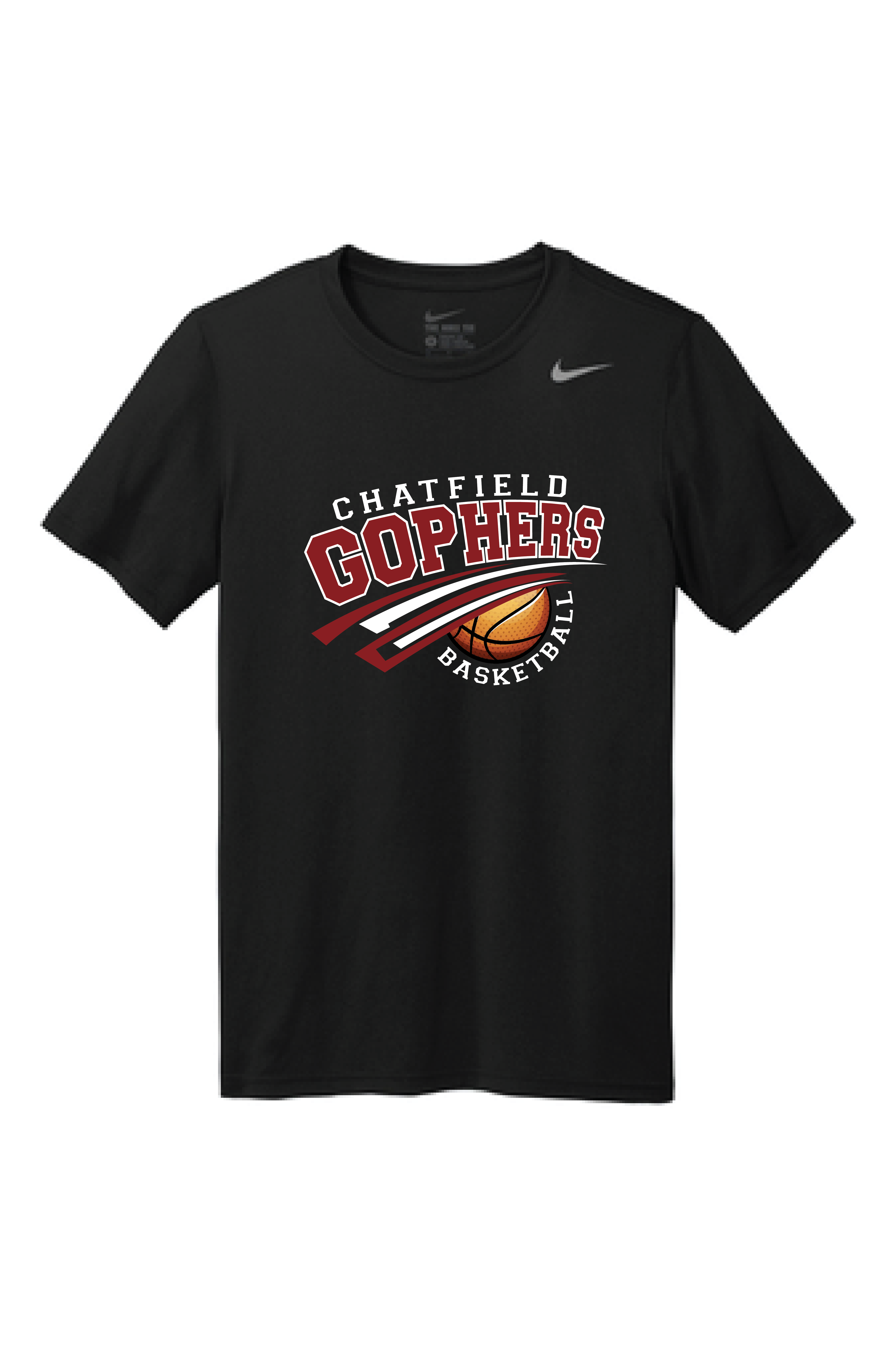 Black Chatfield Basketball Nike Short Sleeve Poly