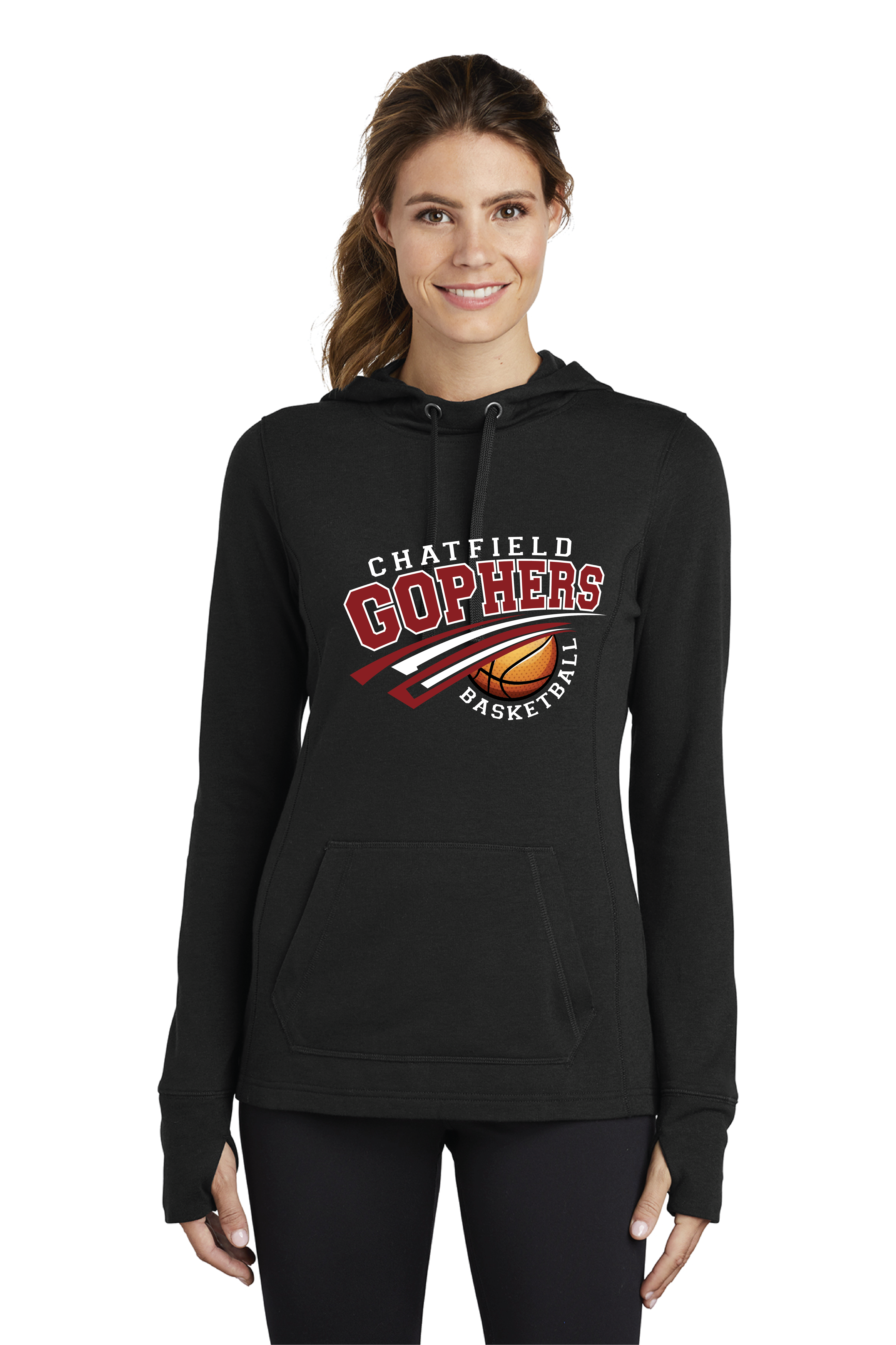 Black Womens Chatfield Basketball Hoodie