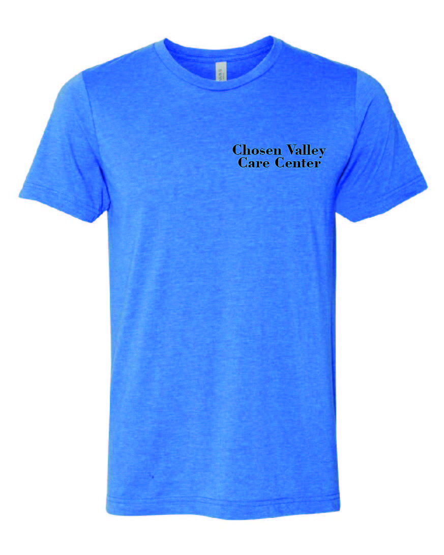 Chosen Valley Care Center Left Chest Unisex Tshirt - Image 2