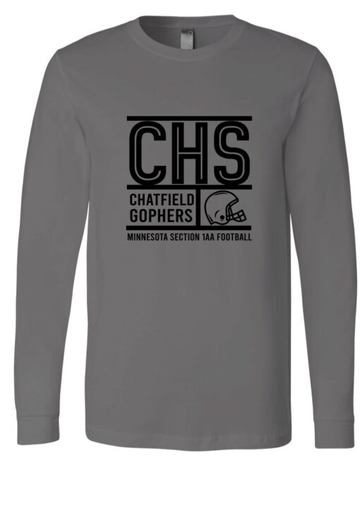 Chatfield Football Long Sleeve Tshirt Asphalt