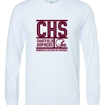 Chatfield Football Long Sleeve Tshirt White
