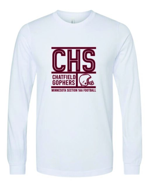 Chatfield Football Long Sleeve Tshirt White