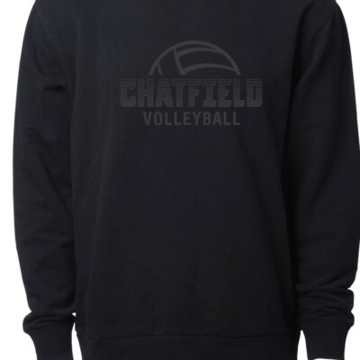 Chatfied Volleyball Crewneck Black on Black