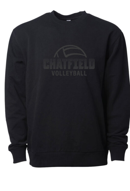 Chatfied Volleyball Crewneck Black on Black