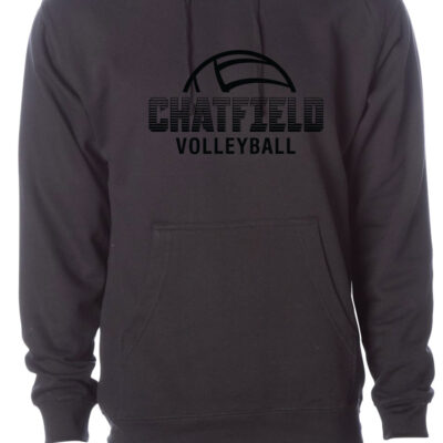 Chatfield Volleyball Hoodie-Black on Black-SS4500