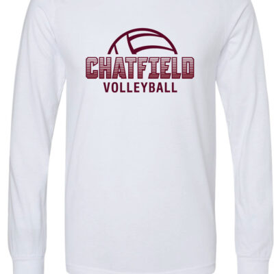 Chatfield Volleyball Long Sleeve Tshirt White