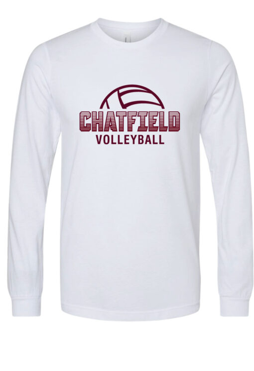 Chatfield Volleyball Long Sleeve Tshirt White