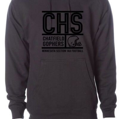Chatfield Football Hoodie-Black on Black-SS4500