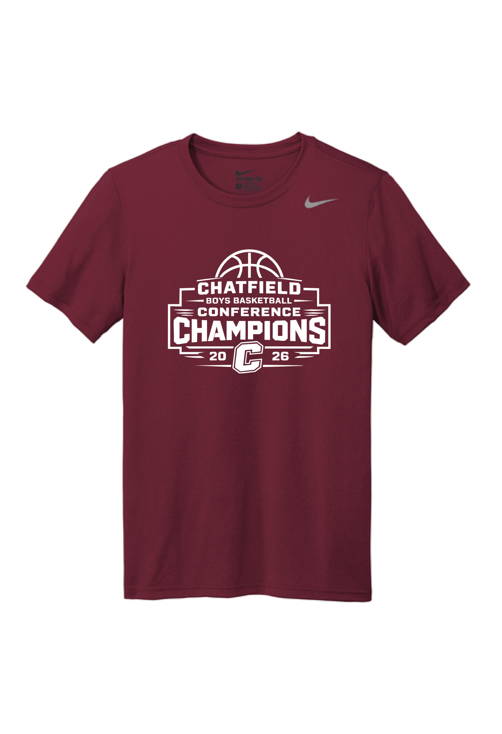Chatfield Boys Basketball Conference Champs Nike Poly Tshirt