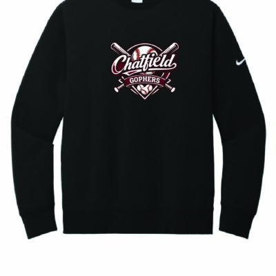 Chatfield Baseball Nike Unisex Crewneck Sweatshirt -Bat Design