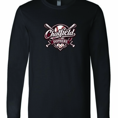 Chatfield Baseball Unisex Long Sleeve-Bat Design