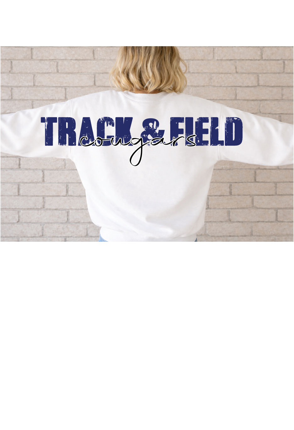 Zumbrota-Mazeppa Track & Field Unisex Sweatshirt Large Logo Back
