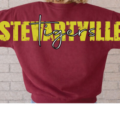 Stewartville Unisex Sweatshirt Large Logo Back