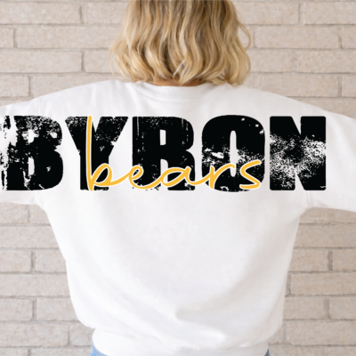 Bryon Unisex Sweatshirt Large Logo Back
