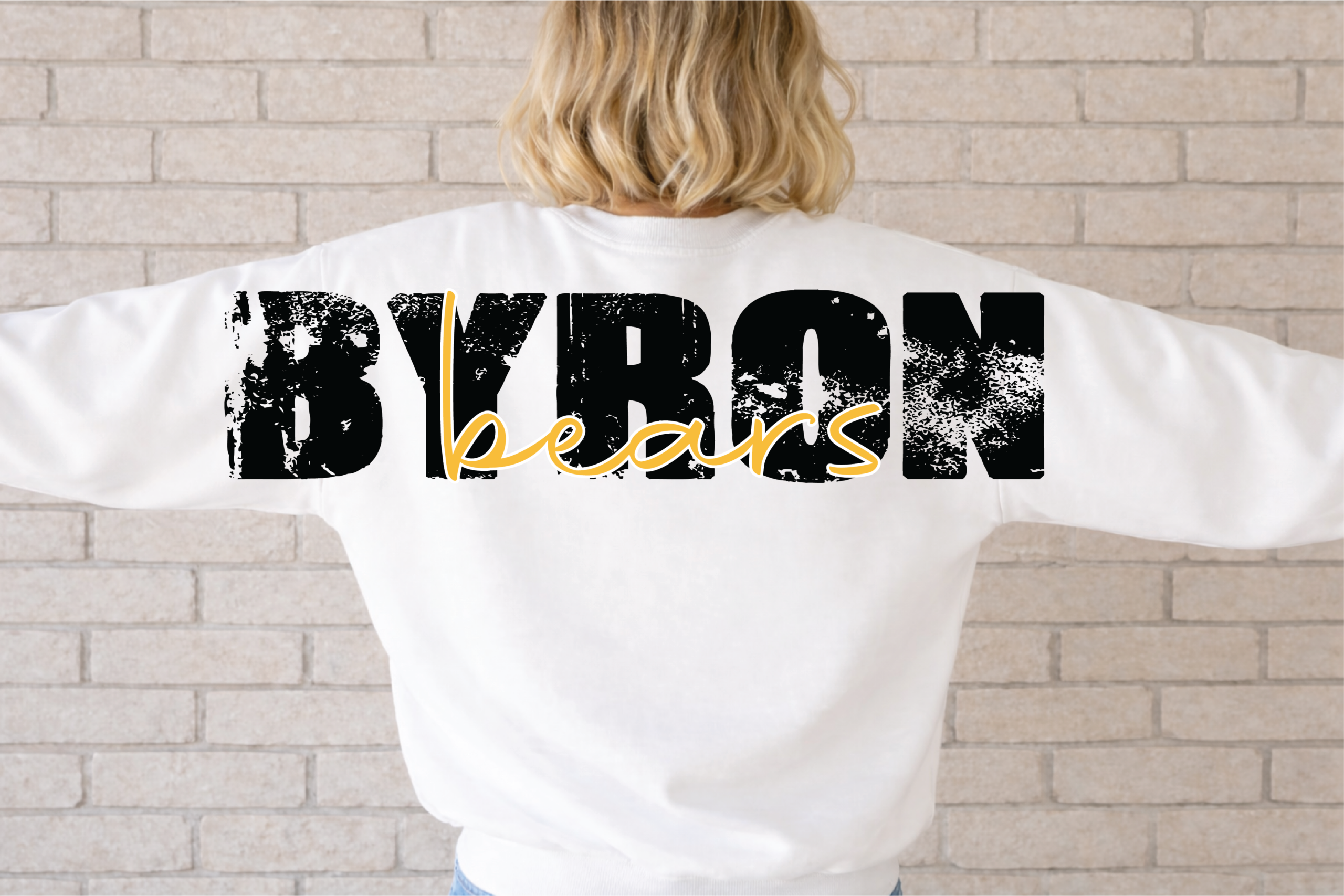 Bryon Unisex Sweatshirt Large Logo Back