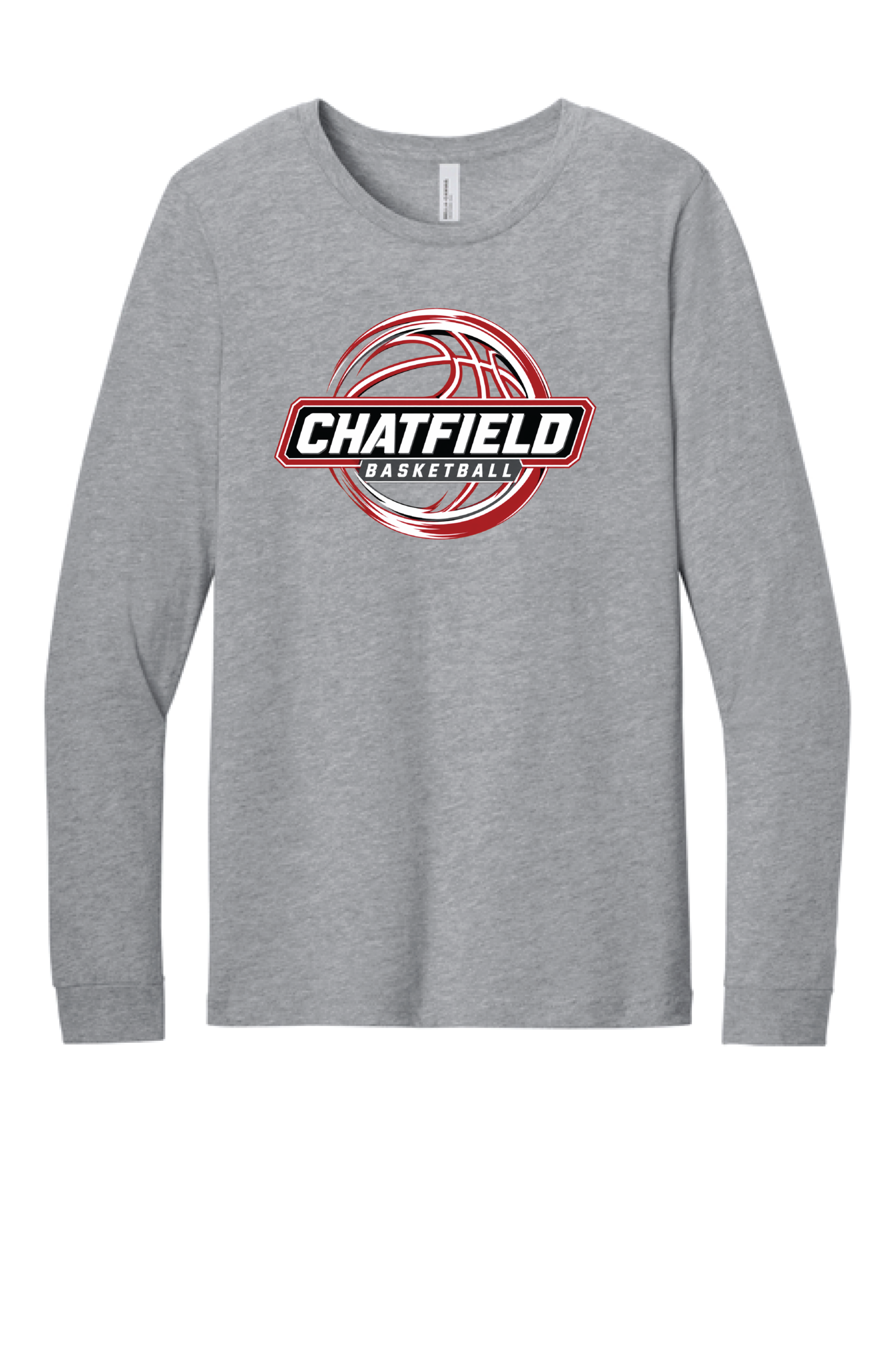 Chatfield Basketball Swirl Long Sleeve Tshirt - Image 2